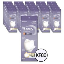 크리넥스 KF80 에어마스크 황사 미세먼지 차단 개별포장 4중구조 화이트 소형 (25매)