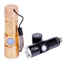USB 휴대가 편리한 줌라이트 손전등 후레쉬 DH 미니, 블랙