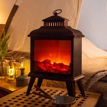 카페 술집 파티 엔틱 랜턴모양 불멍 조명 벽난로조명 장작불조명