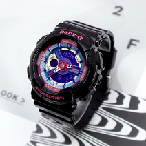 카시오 베이비지 여성용 방수 멀티컬러 캐쥬얼 전자 우레탄시계