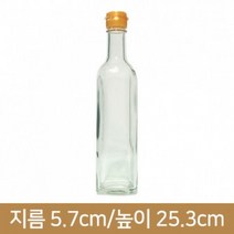 유리병 사각투명420ml (A), 노란색, 1개