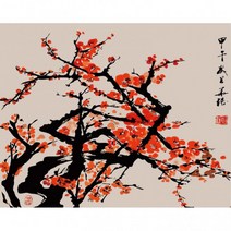 아이윙스 피포페인팅 MS7249 사군자 매화 40x50 DIY명화그리기 셀프페인팅, 상세페이지 참조