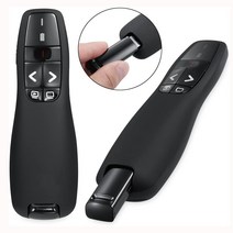 Wireless USB 2.4GHz Presentation Clicker Slides Remote Control PowerPoint Presentation Pen PPT Red, [1] Black
