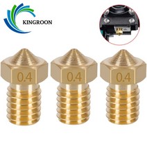 Kingroon 10pcs v5 v6 e3d 노즐 0.2 0.3 0.4 0.5 0.6 0.8 1.0mm 3d 프린터 부품 m6 스레드 1.75mm 3mm 필라멘트 용 모든 금속, 0.3mm 3mm