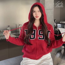 라라벨 여성용 후드집업 니트 후드 엘리드 후드집업 니트후드