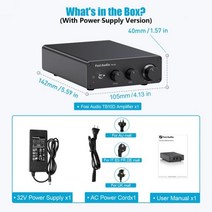 하이파이앰프 스튜디오 앰프 Fosi-오디오 600W 디지털 HiFi 사운드 파워 앰프 TPA3255 클래스 D 스테레오, 02 With Power Supply