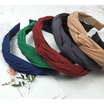 볼륨 꽈베기 꼬임 높은 매듭 쉬폰 세련된 헤어밴드 머리띠