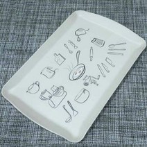 멜라민 쟁반 서빙 트레이 카페 과일 쟁반 39cm 1P, 본상품선택, 본상품선택