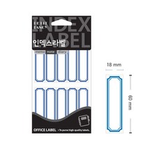 가재울마켓 일반 견출지 청색 222B 18x60mm 430-0934543233ea, 단품, 단품