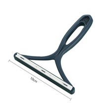 보풀 제거기 양면 휴대용 동물 헤어 브러시 수동 보풀 강아지 고양이 털, 진한 파란색