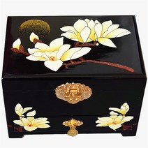 신랑함 고급 원목 예단함 앤틱 레트로 사주 단자 현금 공예봉채함, O