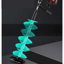 아이스오거 빙어 낚시 구멍 뚫기 빙하 송곳 홀 쇄빙기, 8인치 드릴 비트 블루 + 50cm 막대