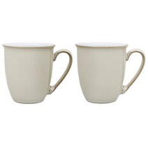 덴비 Denby Linen Coffee 리넨 커피 크림 머그컵 2개 세트