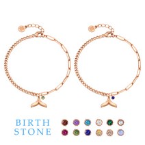 세인트스코트 본사 정품 st scott 고래 꼬리 탄생석 팔찌 BirthStone Bracelet