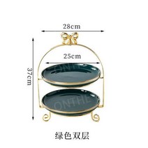 애프터눈티 트레이 뷔페 플레이트 장식 케이크 디자인 호텔 럭셔리 서빙보드 디저트 빵트레이, 4 37x28x28cm