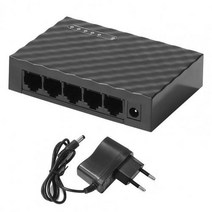 고속 전송 휴대용 이더넷 스위치 5 포트 미국 EU 플러그 10 100 1000Mbps RJ45 네트워크 스위치 허브 기숙사 사무실, Black EU Plug