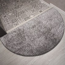 극세사 투톤트루 반원러그 카페트 (2color), 골드브라운