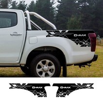 픽업 바디 사이드 스티커 Isuzu Dmx D Mx 트럭 후드 뒷문 데칼 트렁크 비닐 커버 자동 튜닝, 01 Type 1_02 Glossy White
