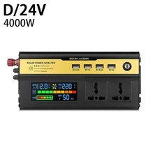 차량용인버터피크 6000W 전원 인버터 DC 12 v에서 AC 220V 변환기 사인파 듀얼 충전기 USB 소켓 범용 수정, 4D