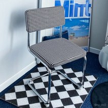 세스카 하운드 디자인 실버 프레임 모던 미드센츄리 카페의자, 블랙, 1개