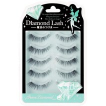 일본직발송 6. DIAMOND LASH (다이아몬드 러쉬) 그린 NO. 105 5쌍 B07K473QV6, One Size, One Color