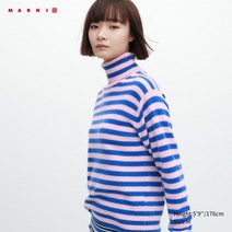 [국내정식매장상품] 유니클로 캐시미어스트라이프터틀넥스웨터