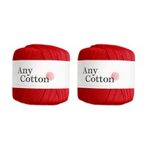 울클럽 애니코튼 뜨개실 50g 2볼 (총 100g), 36 레드, 1개