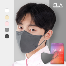 CLA 슬림핏 KF94 라이트패키지 보건용 컬러 새부리형 중형 마스크, 딥그레이, 2팩, 25매입