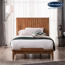 [잉글랜더] ★10조한정★바이마르 참죽나무 원목 침대(매트제외-SS), 색상:연브라운