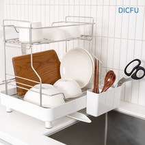 딕푸 올인원 2단 식기건조대 DF-10, 엔틱블랙