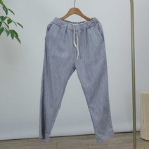 로코비전 린넨 9부 밴딩 슬랙스 남자 여름 스판 바지 남녀공용