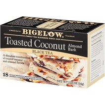 Bigelow Tea 구운 코코넛 아몬드 바크 티백 36개 (18개 2상자)