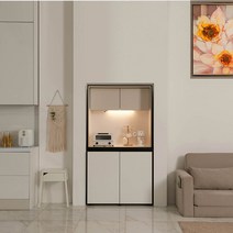 Sunshine 조명수납장 팬트리서랍장 주방정리장 보관함 냉장고 서랍장 800, 스윗엘로우