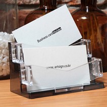 디자인 2단 명함꽂이 아크릴 POP 쇼케이스 디저트 음료 쿠폰 음식점 상점 차량 영업점 회사, 투명