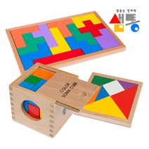 샘통 소마큐브＋펜토미노＋칠교 원목케이스3종, 한국슈테론 칠교 심화