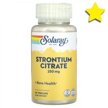 솔라레이 StrontIUm 시트레이트 Citrate 250 mg 60 식물성 베지캡슐
