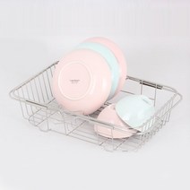 이동식 슬라이드 사각 싱크대 바구니 식기 물빠짐 부엌 건조망 건조 그릇, 씽크개수대(E형)