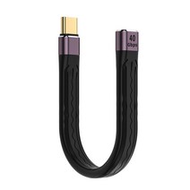 확장 케이블 40GBPS 확장 케이블 USB C 암컷에서 남성 100W 익스텐더 와이어