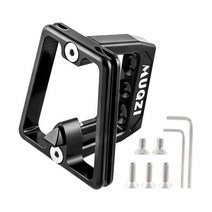 경량 접이식 자전거 캐리어 블록 어댑터 자전거 팩 브래킷 홀더, 70mmx65mmx52mm, 알류미늄, 검은색