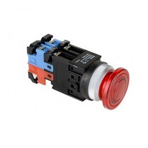 건흥전기 1A1B 조광 푸쉬온 버섯형 LED램프 비상 스위치 230V AC 25mm KBL25EM-L3A11, 레드 [KBL25EM-L3AR11]