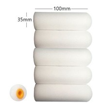 용호브러쉬 리필 스펀지 4인치 5개묶음 페인트 롤러 DIY 셀프페인팅 로울러 수성 유성 겸용, 5개