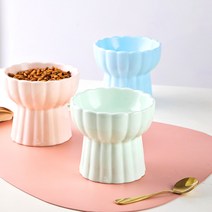 고놈참 강아지 줄무늬 도자기 밥그릇, 퓨어 화이트