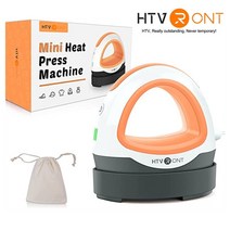 프레스 기 열 불도장 열전사 필름 머그컵전사 다리미 HTVRONT 휴대용 미니 열 프레스 기계 티셔츠 인쇄 D, 02 Vibrant Orange_03 UK