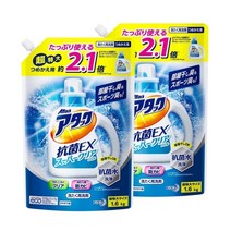 Kao Attack Antibacterial EX Super Clear Gel 카오 어택 항균 EX 슈퍼 클리어 액상 세탁 세제 1.6kg 2개