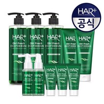 헤어플러스 오프레시샴푸 500ml3개+50ml 3개+두피팩210ml 2개+스케일링 50ml 2개