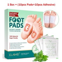 발바닥 패치 발독소 발 파스 뽀송 힐링 발파스 릴렉스 수액 노폐물 독소10/box Detox 발 패치 대나무 패드, 한개옵션0