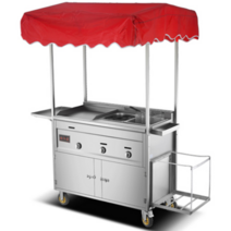 가판대 포장마차 스낵카 바베큐 노점 다용도 철판구이 튀김카트, 표준형, 철판 오뎅꽂이 튀김