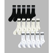 IL-O-GONG-CHIL [10PACK] 1507 빈티지 엠보 스케이트 삭스 - 아이보리 / 블랙 /스노우 화이트 (S size) [10PACK] 1507 VINTAGE EMBO