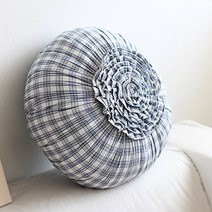 [라온] 오선체크 호박쿠션 (2color), 화이트