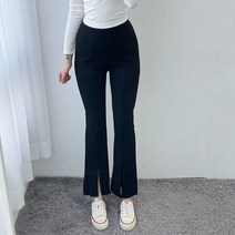 VANANA2 여성 대박 스판 부츠컷 앞트임 허리밴딩 팬츠
